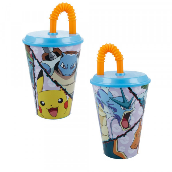 Pokémon - Kinder Trinkbecher mit Strohhalm