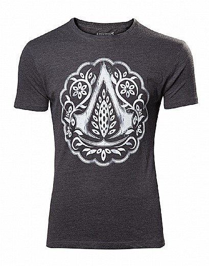 Assassins Creed - T-Shirt - Logo (grau) - Größe S
