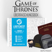 Egal ob deine Vorlieben bei Haus Stark, Targaryen oder Greyjoy liegen, mit dieser Lootchest Themenbox holst du dir viele Highlights zur Serie nach Hause.